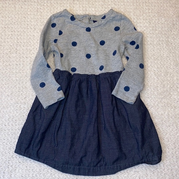 Robe Enfant GAP à Pois - Taille XS (4) - Col Bretelles Et Zip - Coton 100%